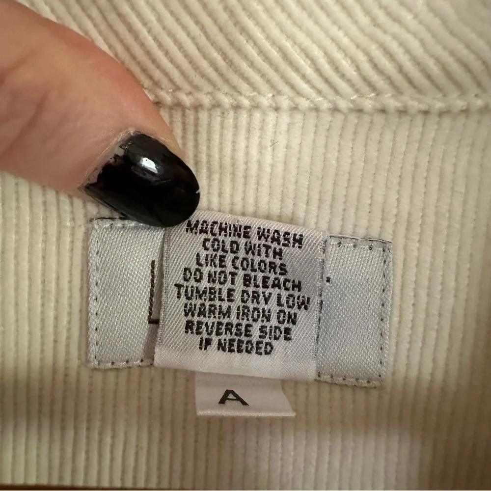 Anne Taylor Loft Corduroy  Blazer Business Casual Minimalist Cream Petite 4